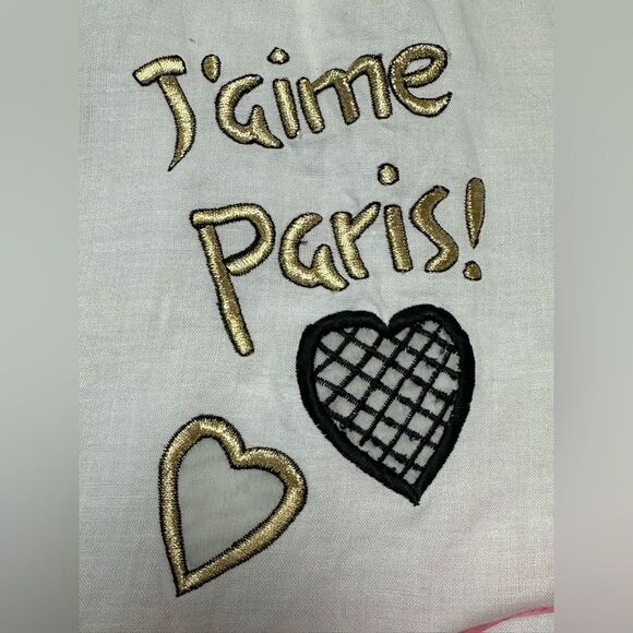 Womens Vintage Jaime Paris Effiel Tower Embroidered LONG blouse. Linen/Ramie. XL - Picture 4 of 8